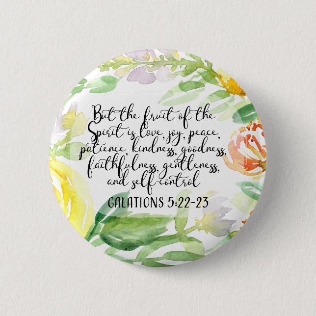 Fruit of the spirit | Christian Art 2 Inch Round Button (Front)