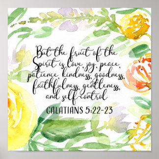 Fruit of the spirit | Christian Art Poster