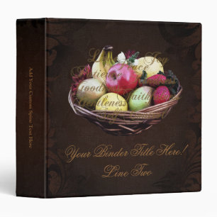 Fruit of the Spirit, Painted Brown Basket Binder