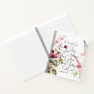 Fruit of the Spirit pink floral Notebook