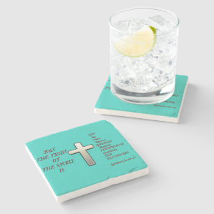 Fruit of the Spirit Stone Coaster God's Gifts