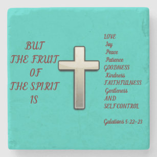 Fruit of the Spirit Stone Coaster Religions
