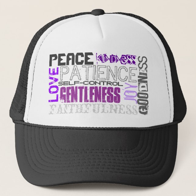 Fruit of the Spirit Trucker Hat (purple) (Front)