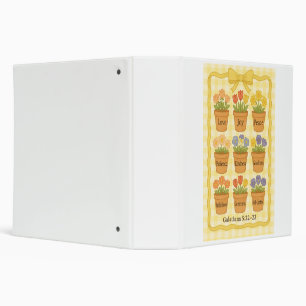 Fruit of the Spirit yellow flower pots Binder