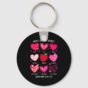 Fruit Of The Srit Christian Hearts Valentines Day Keychain