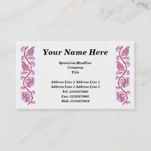 Fruit of the Vine - "Red Wine" Business Card