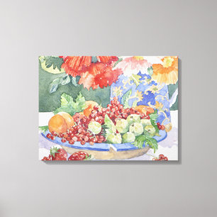 Fruit on a plate 2014 canvas print