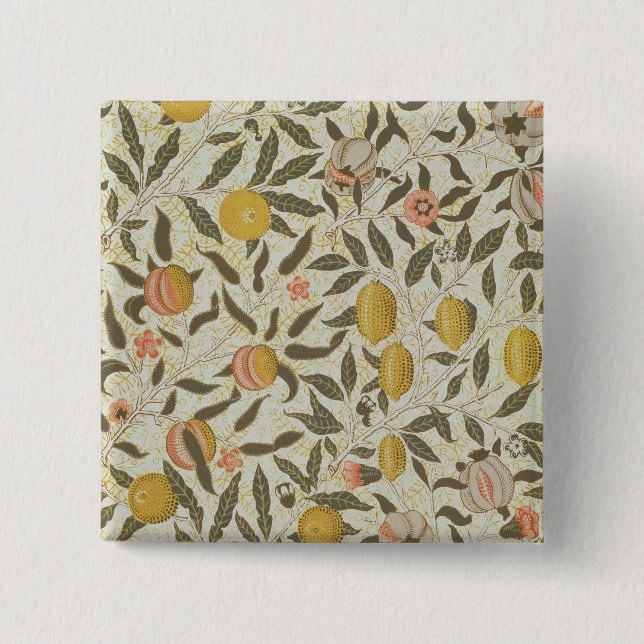 Fruit or Pomegranate wallpaper design 2 Inch Square Button (Front)