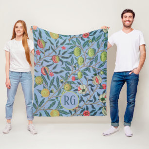 Fruit or Pomegranate William Morris Personalized Fleece Blanket