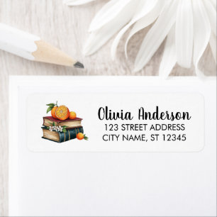 Fruit Orange and books Return Address Label      