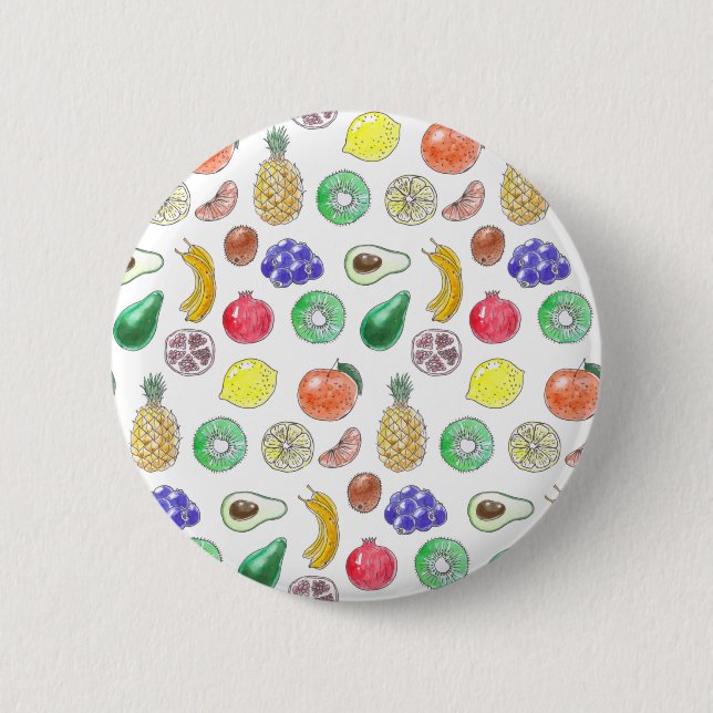 Fruit pattern 2 inch round button (Front)