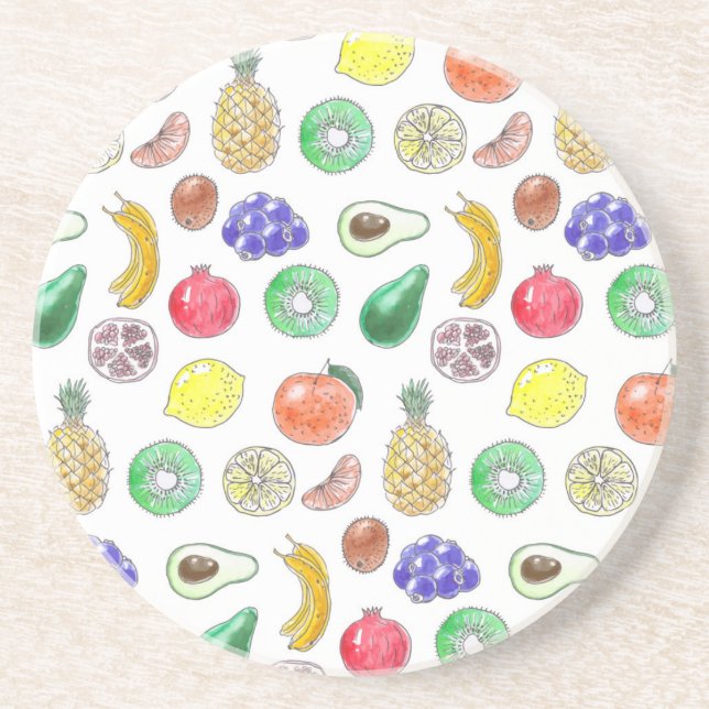 Fruit pattern coaster (Front)