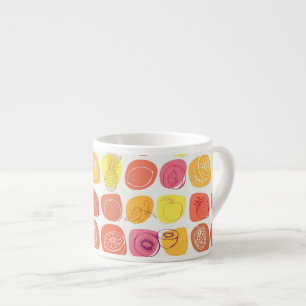 Fruit pattern espresso cup