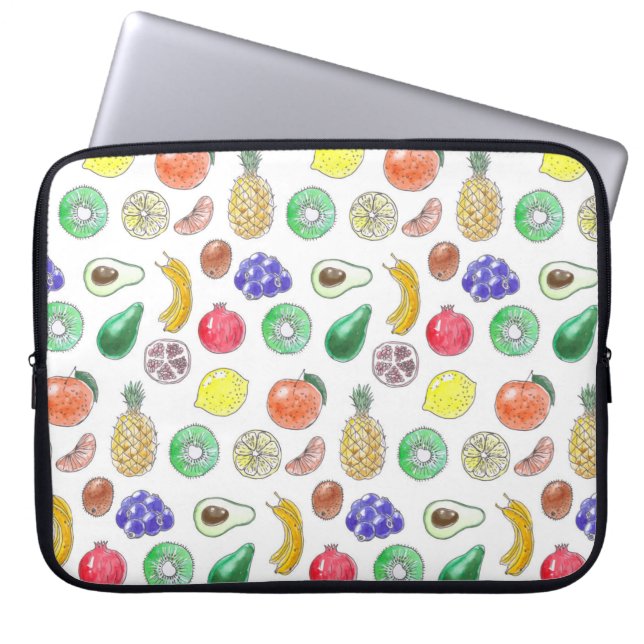 Fruit pattern laptop sleeve (Front)
