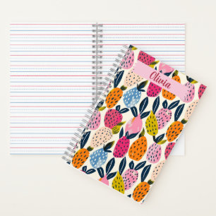 Fruit Pattern Notebook, Personalized, Creativen Notebook
