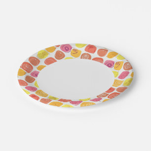 Fruit pattern paper plate