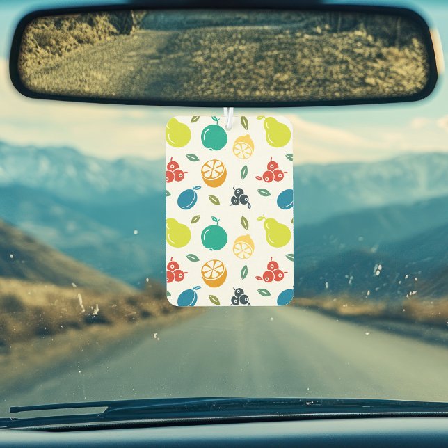 Fruit Pattern, Plum, Orange, Lemon, Pear, Apple Air Freshener (Creator Uploaded)