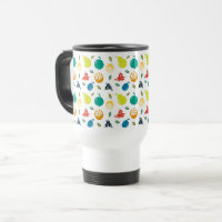 Fruit Pattern, Plum, Orange, Lemon, Pear, Apple