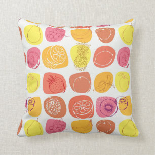 Fruit pattern throw pillow