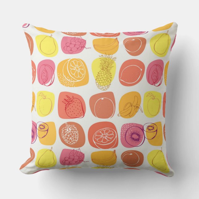 Fruit pattern throw pillow (Front)