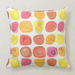 Fruit pattern throw pillow