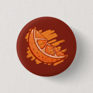 Fruit Patterns Blood Orange 1 Inch Round Button
