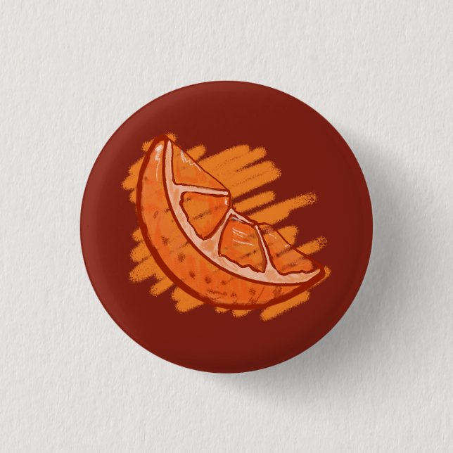 Fruit Patterns Blood Orange 1 Inch Round Button (Front)