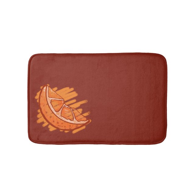 Fruit Patterns Blood Orange Bath Mat (Front)