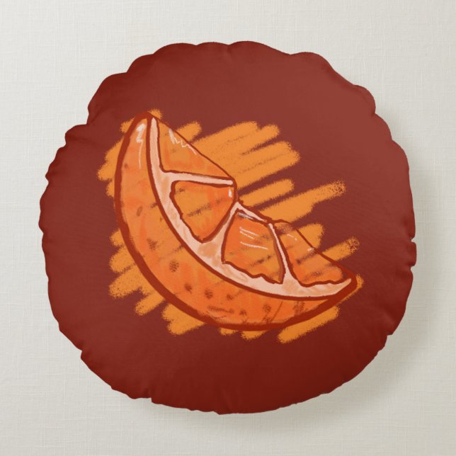 Fruit Patterns Blood Orange Gifts Round Pillow (Front)
