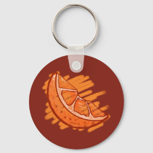 Fruit Patterns Blood Orange Keychain