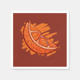 Fruit Patterns Blood Orange Napkin