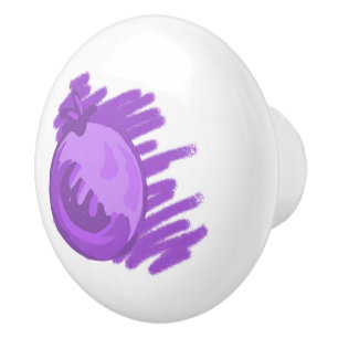 Fruit Patterns Blueberries and Cream Ceramic Knob