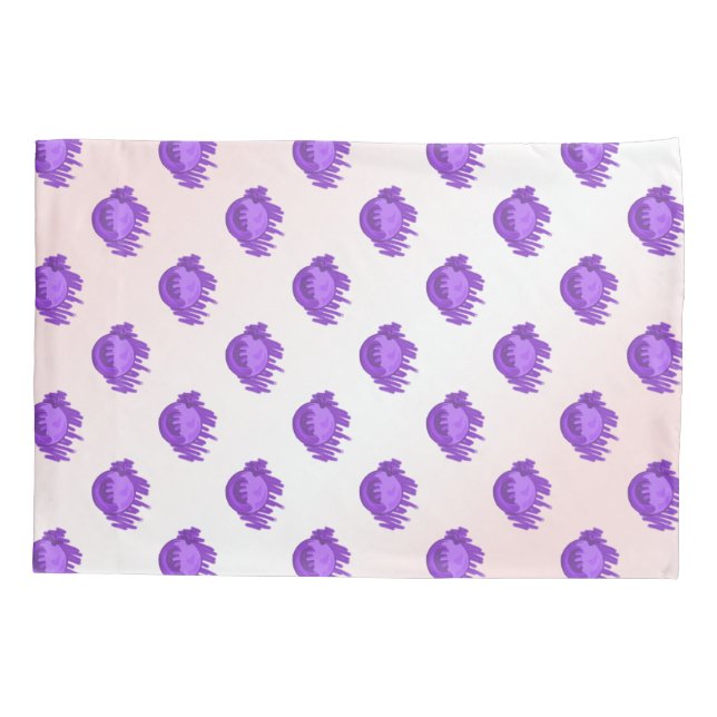 Fruit Patterns Blueberries and Cream Pillowcase (Back)