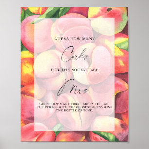 Fruit Peaches - Guess How Many Corks Poster