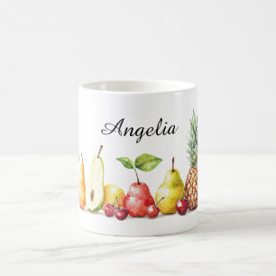 Fruit Pears Cherries Pineapple Coffee Mug