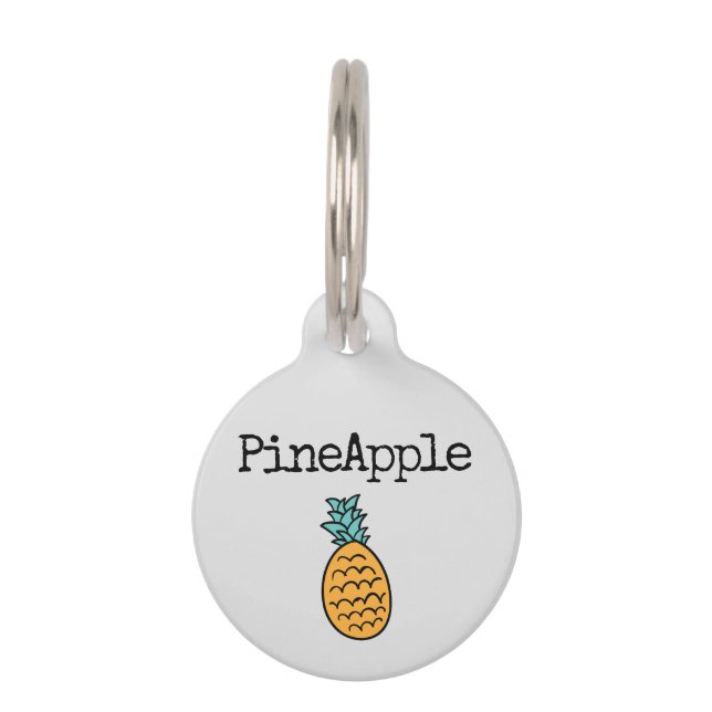 Fruit Pineapple Pet Tag (Front)