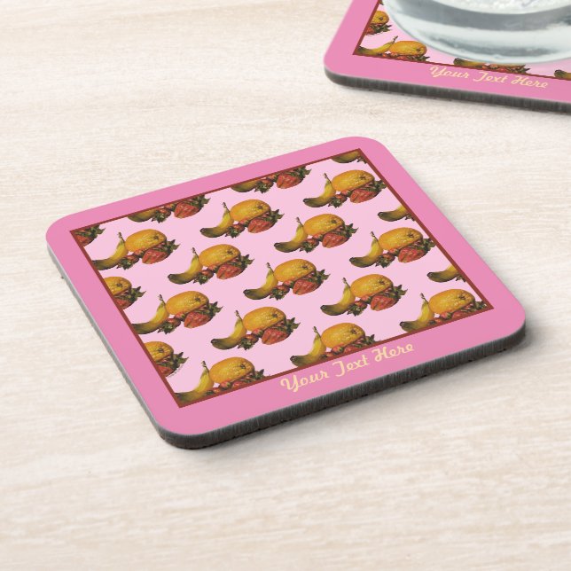 Fruit Plastic Coasters (Left Side)