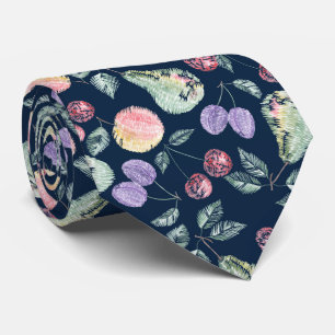 Fruit plum pear apples apples cherry stylish color tie