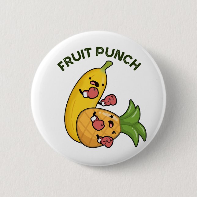 Fruit Punch Funny Drink Pun  2 Inch Round Button (Front)