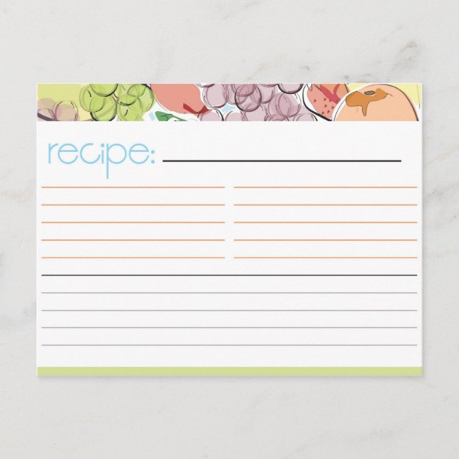 Fruit Recipe Card (Front)