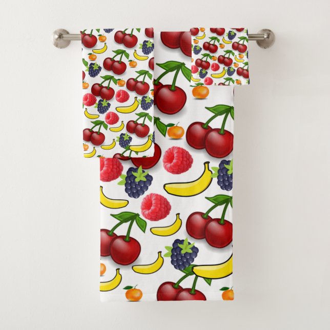 Fruit Salad Bathroom Towel Sets (Insitu)