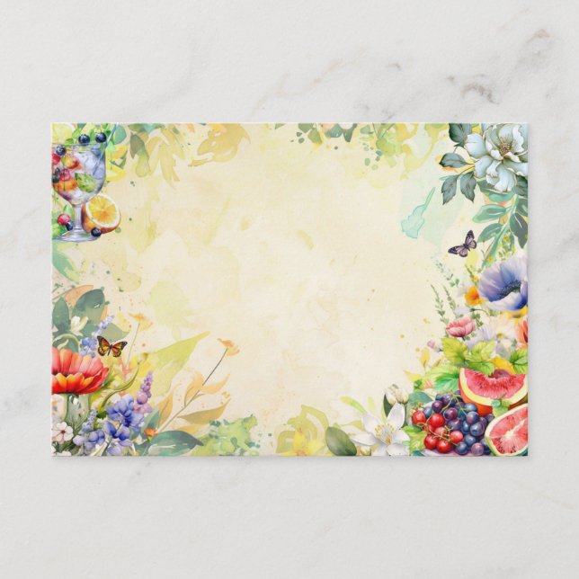 Fruit Salad Blank Recipe Card (Front)