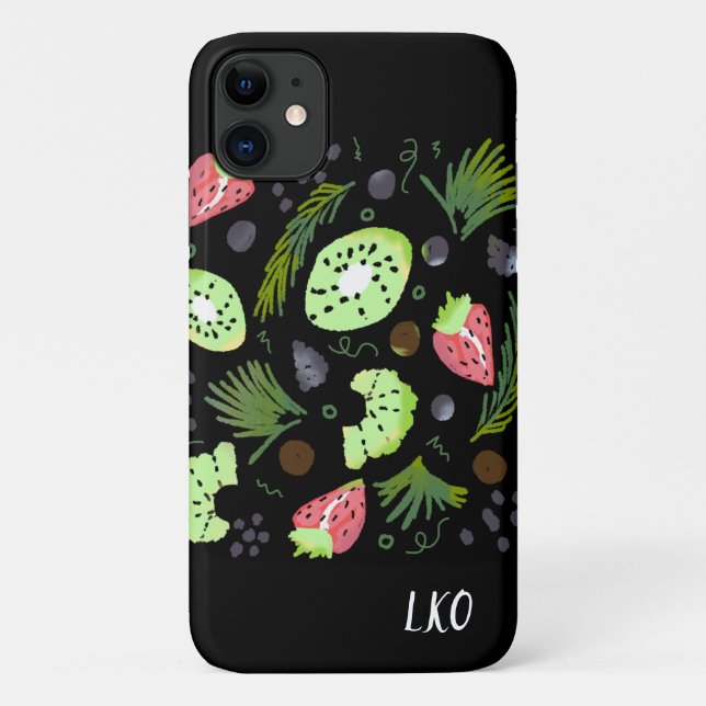 Fruit Salad Kiwi Watermelon Greenery Illustration Case-Mate iPhone Case (Back)