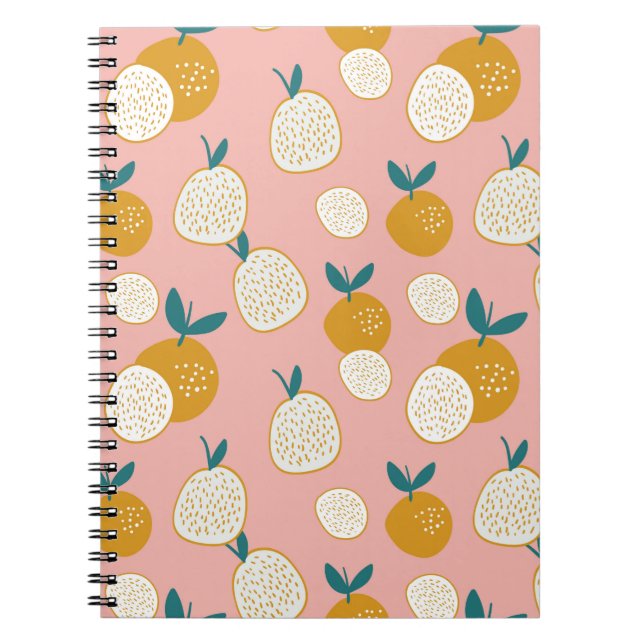 fruit seamless pattern background, print pattern notebook (Front)