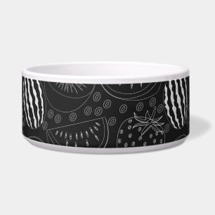 Fruit seamless pattern black and white Tropical