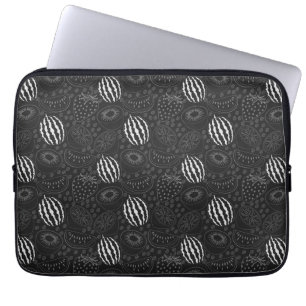 Fruit seamless pattern black and white Tropical Laptop Sleeve