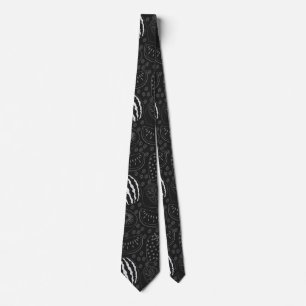 Fruit seamless pattern black and white Tropical Tie