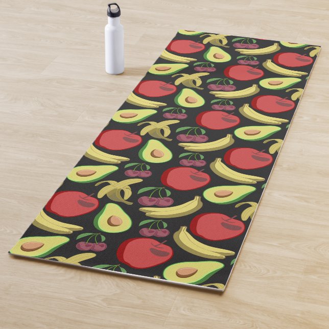 Fruit seamless pattern | colorful tropical fruit yoga mat (In Situ)