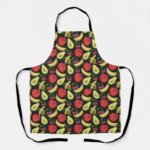 Fruit seamless pattern   colourful tropical fruit apron