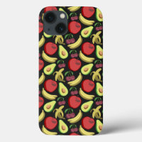 Fruit seamless pattern | colourful tropical fruit
